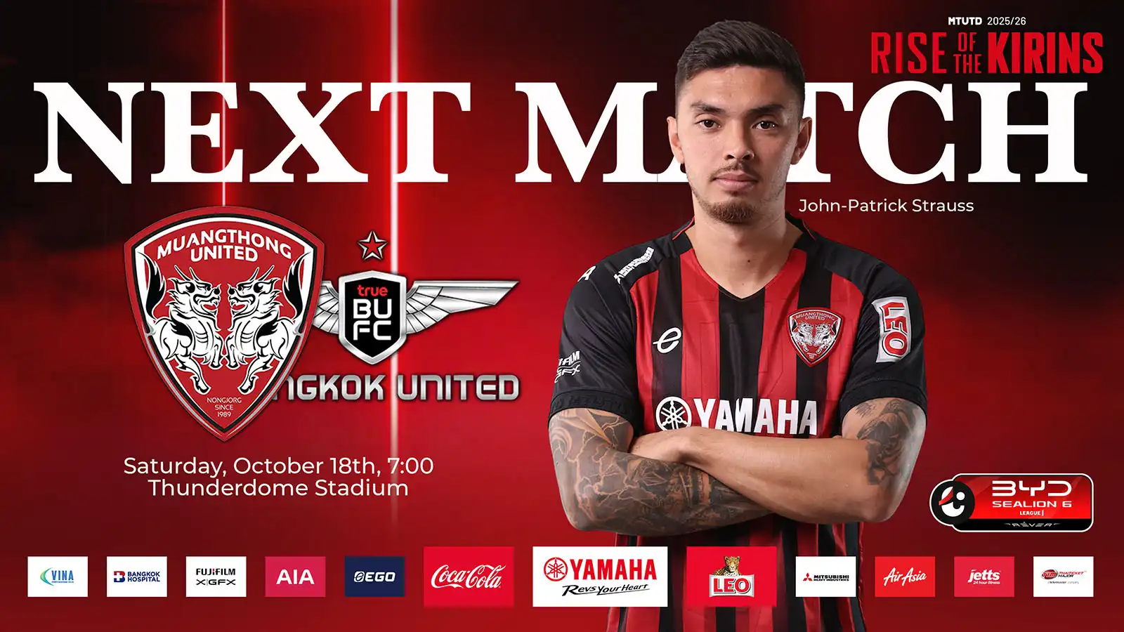 NEXT FIXTURE: The Battle Against True Bangkok United